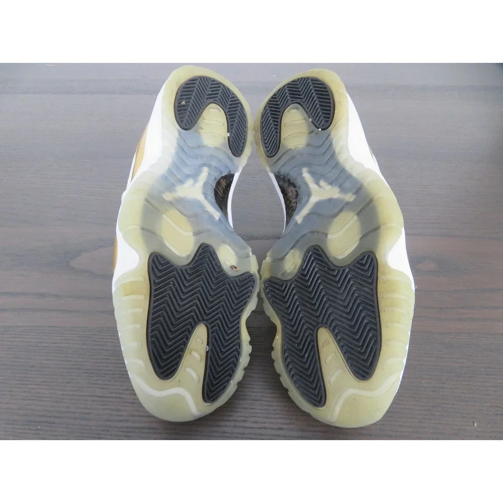 Jordan 11 Retro Low Shoes Mens 8 White Gold Basketball Sneakers 2016 528895-103